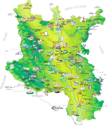 carte touristique du roannais
